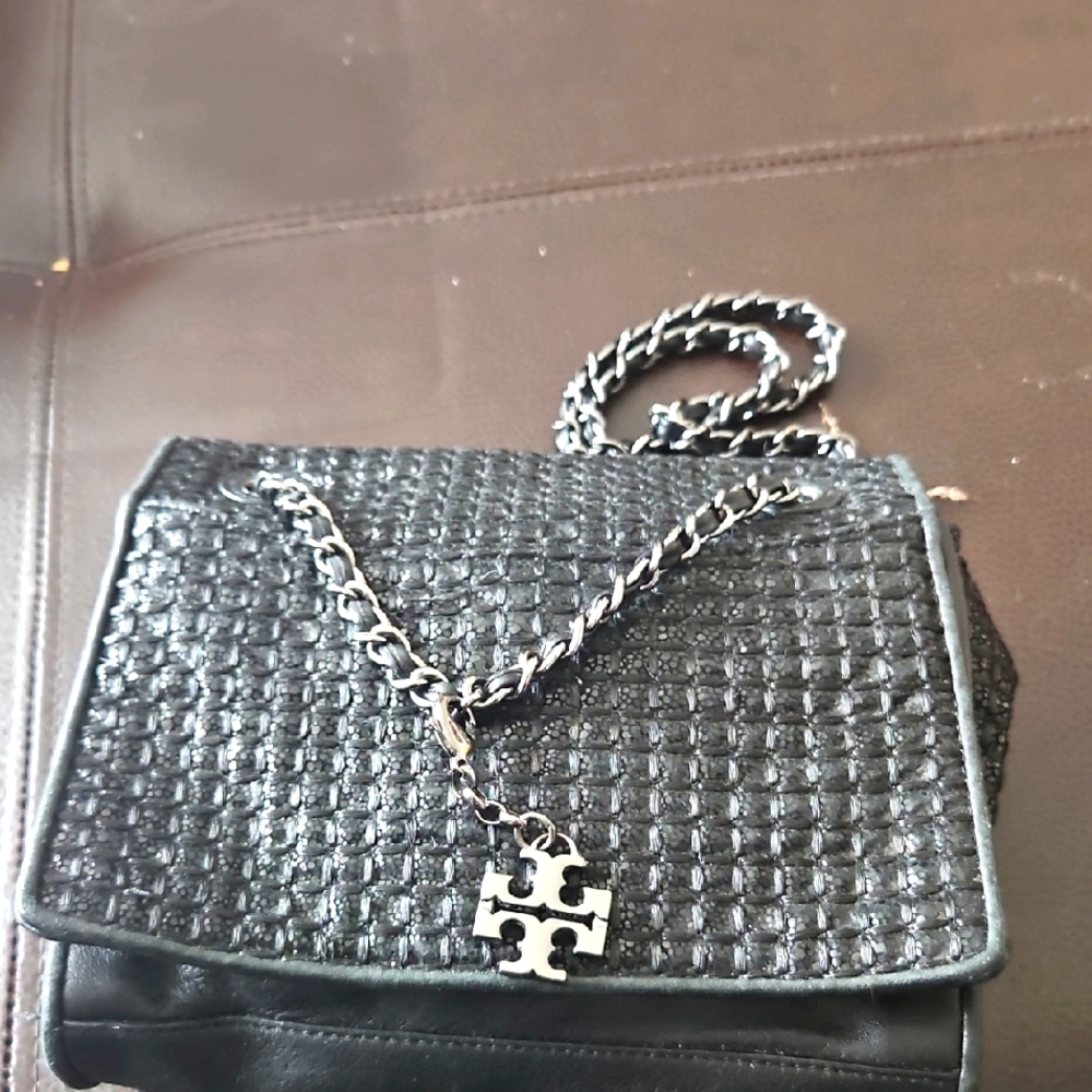Tory Burch Fleming Metallic convertible shoulder bag